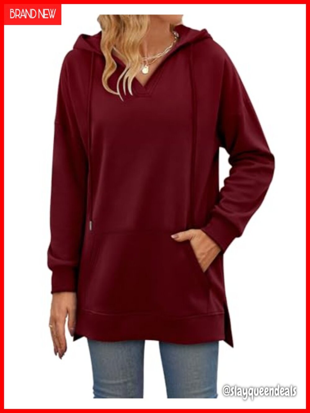 KISSMODA Women's Half Zip Oversized Hoodie Pullover Sweatshirt